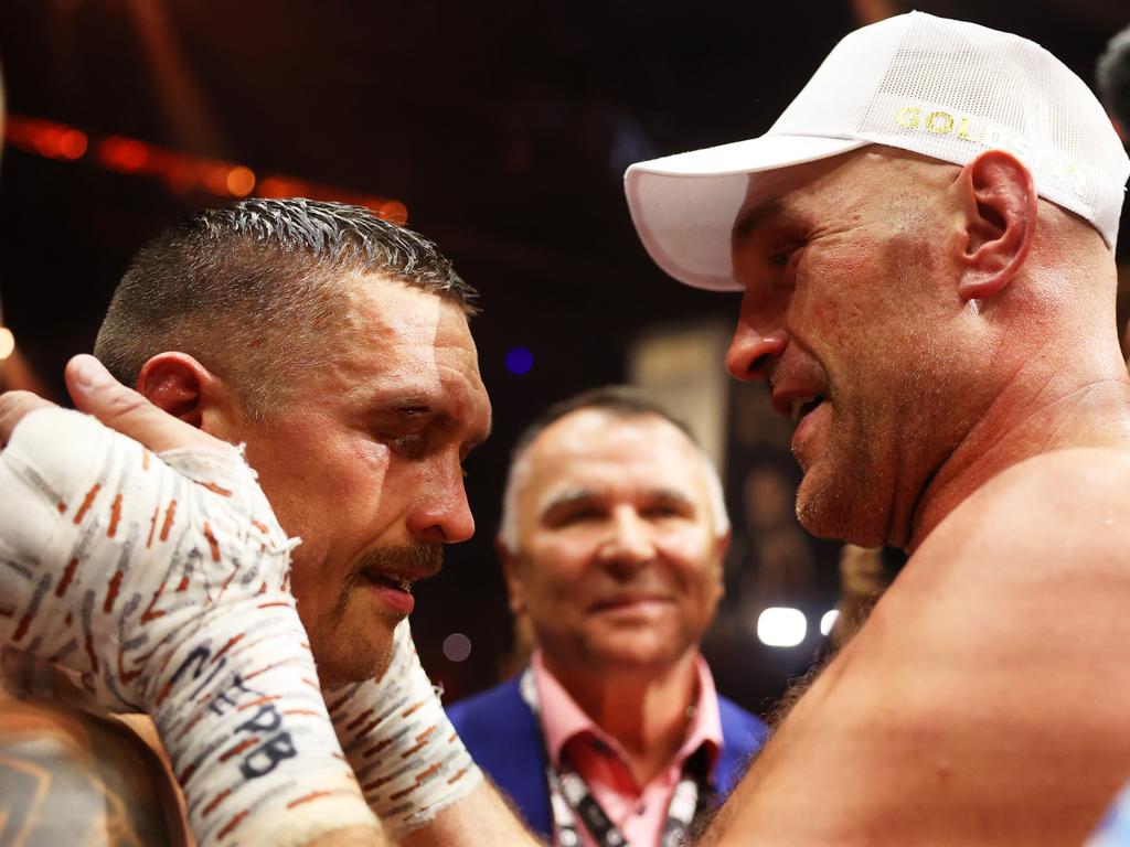 Oleksandr Usyk and Tyson Fury are among the names on Justis Huni’s checklist. Picture: Getty Images