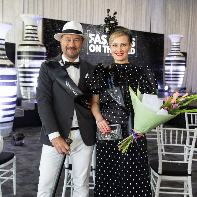 Derby Day Gold Coast Fashion On The Field 2020 best dressed couple winner Vlad and Kate Lukashovs. Photo: Supplied.