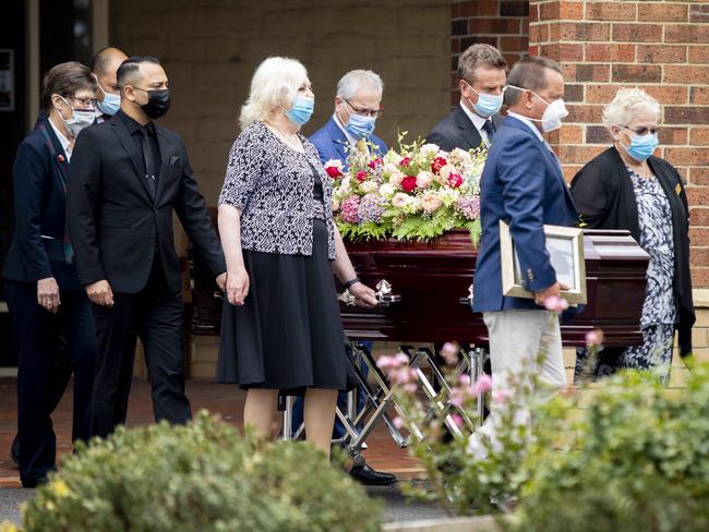 Wednesday 2nd February 2022.The Australian.  Cr Amanda Stapledon's funeral in Berwick.  Her suicide questions IBACÃ¢â¬â¢s handling of corruption cases.Photograph by Arsineh Houspian