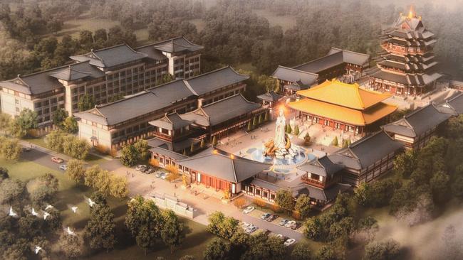 An artist’s impression of stage one of the Chinese theme park planned for the NSW Central Coast.