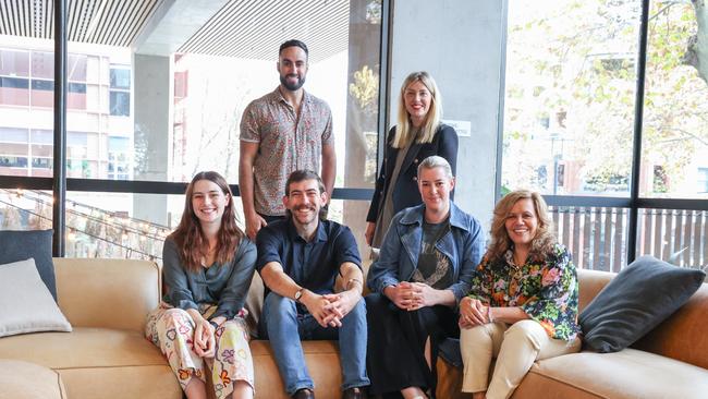 Four of the Born Blak advisory panel members Tilly Langford, Matty Mills, Tom Forrest, and Yvonne Weldon with Born Bred Founder, Clare Winterbourn and Herd MSL CEO, Skye Lambley