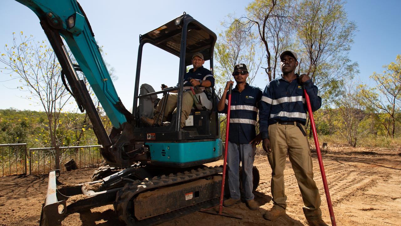 Jawoyn Contracting’s director John Berto (far left). SUPPLIED