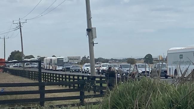 Drivers faced long delays to get into the Avalon International Airshow.