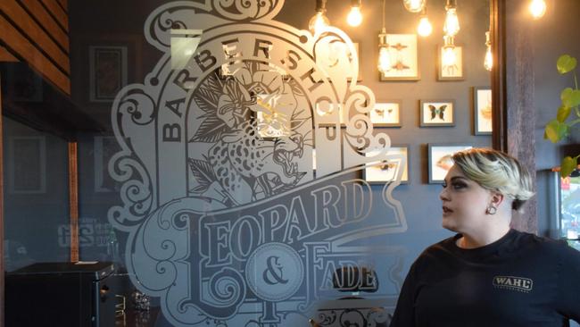 Barber Jami Austin has partnered with GM Tattoos Dalby to open up a new shop, Leopard &amp; Fade Barber. Picture: Emily Devon