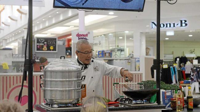 TASTE OF CHINA: Former head chef of P&O Resorts Tony Ching is giving cooking demonstrations at Stockland Bundaberg in celebration of Chinese New Year. Picture: Geordi Offord