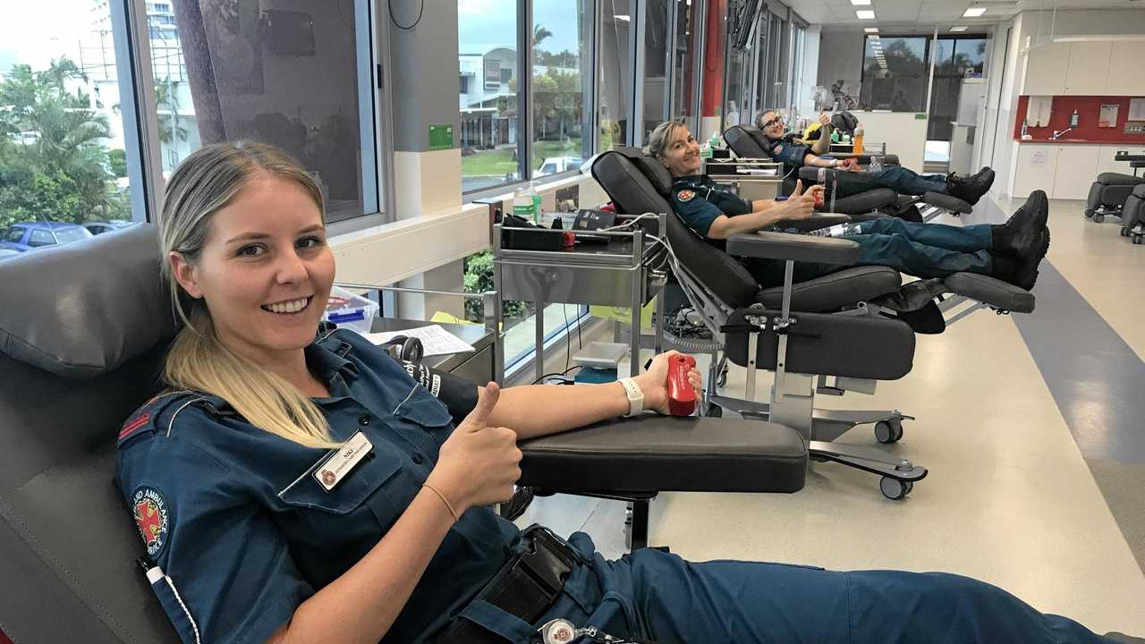 A team of thirteen from the Sunshine Coast region took part in the Australian Red Cross' "Red25" Program and donated their blood and plasma which in turn will go toward saving thirty-nine lives. Picture: Contributed