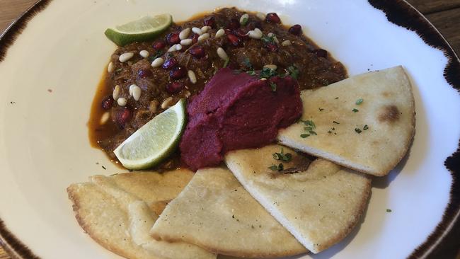 The spiced pomegranate lamb at The Broadbeach in Broadbeach.