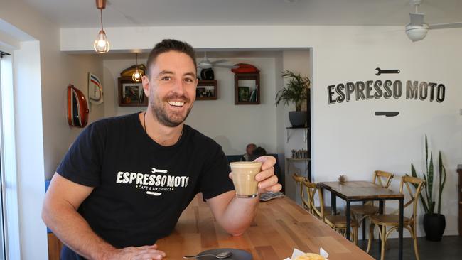 Jordan Stubbs at Espresso Moto Coolangatta. Picture: Glenn Hampson