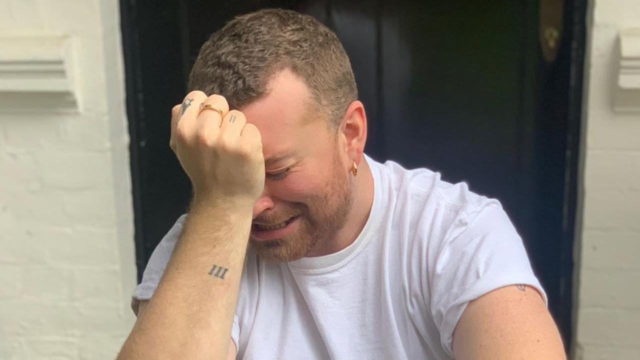 Sam Smith demonstrating the stages of a quarantine meltdown.