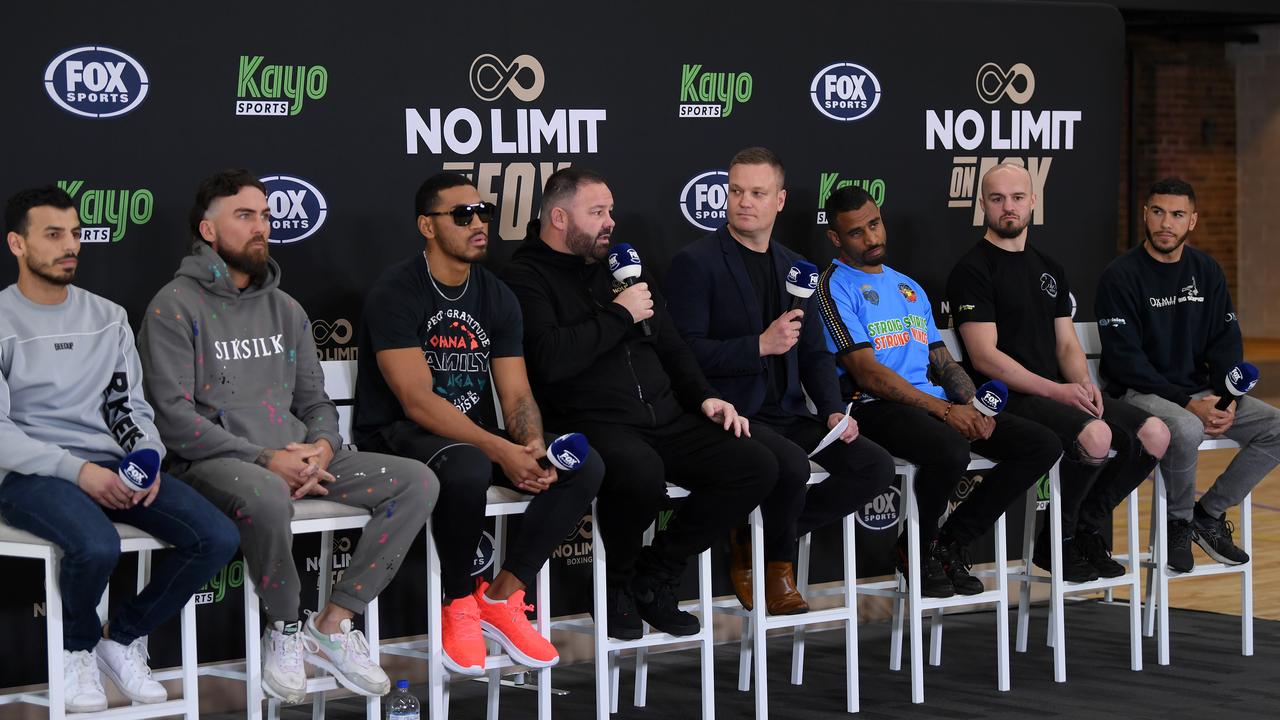 No Limit Press Conference-Paulo Aokuso, Renold Quinlan, Jack Brubaker, Troy O’Meley, Youssef Dib, Miles Zalewski and George Rose at Hoops Capital East , Moore Park . Picture :No Limit/Gregg Porteous
