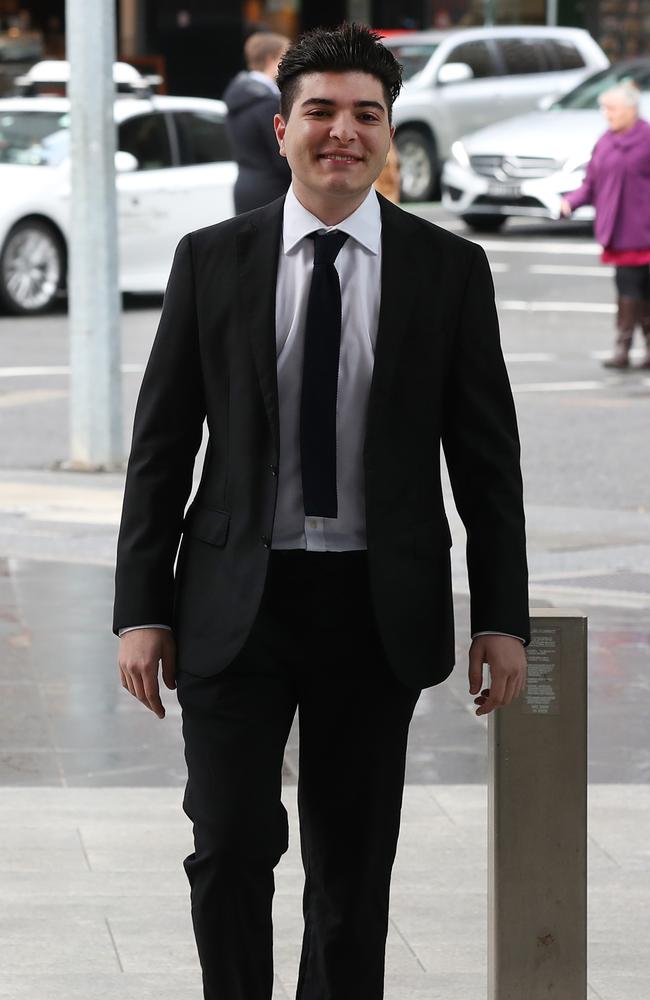 Activist Drew Pavlou at Brisbane Magistrate's Court on Friday. Picture: Tara Croser