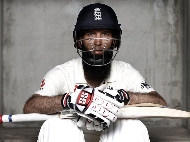 BRISBANE, AUSTRALIA - NOVEMBER 21:  Moeen Ali of England poses during a portrait session at The Gabba on November 21, 2017 in Brisbane, Australia.  (Photo by Ryan Pierse/Getty Images)