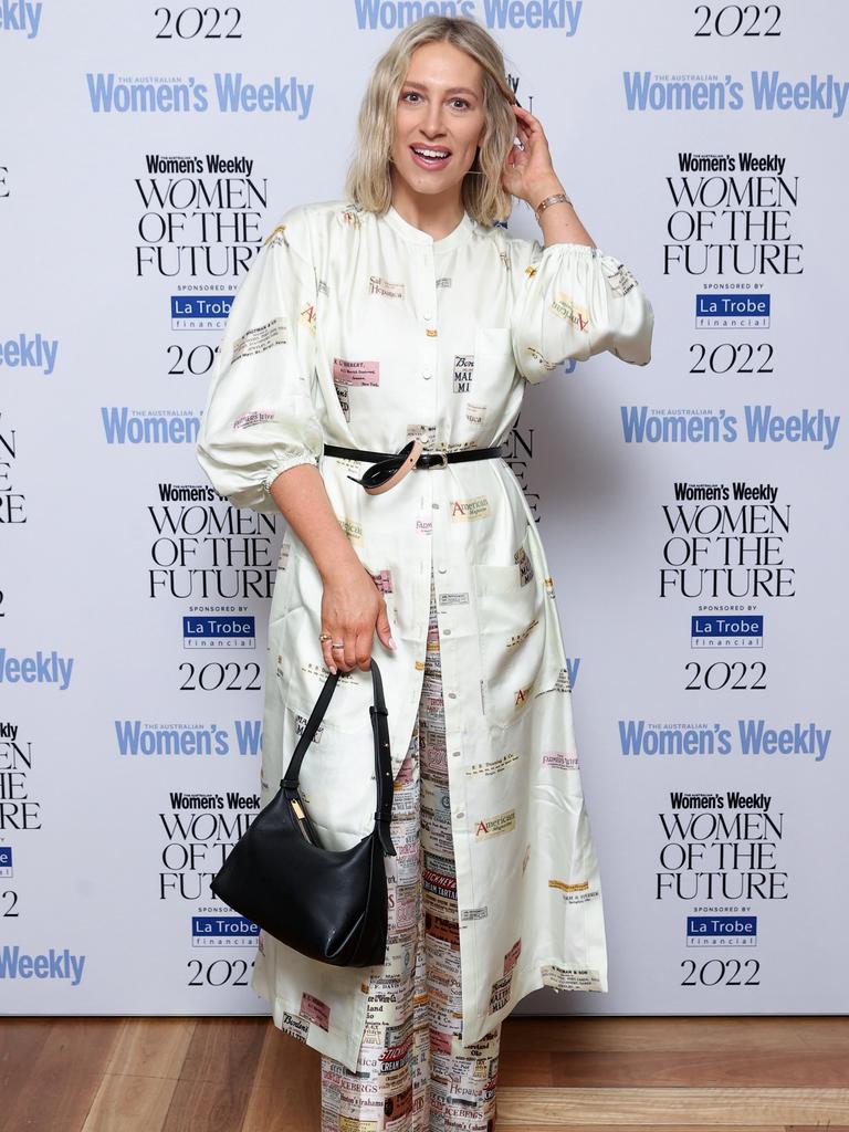 Phoebe Burgess opted for a unique print rather than bold colours. Picture: Brendon Thorne /Getty Images