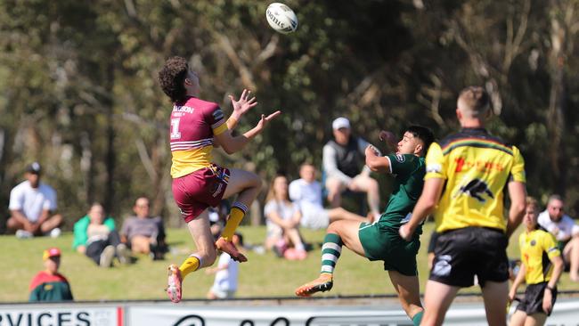 Jirah Liddiard flies high for Glenmore Park. Picture: Steve Montgomery