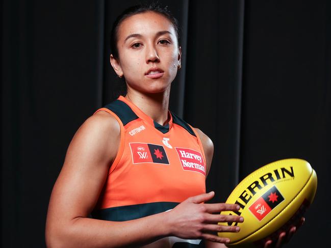 AFLW Captains Day at Marvel Stadium. GWS Captain Rebecca Beeson. Picture: Jake Nowakowski