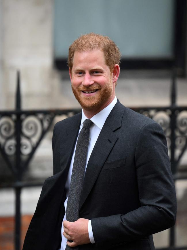 Prince Harry appeared at Britain's High Court for the hearing on whether stars could take Associated Newspapers to trial. Picture: AFP