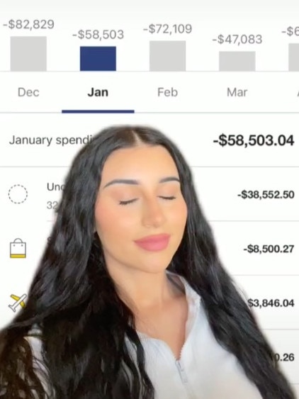 Mikaela started out the year spending around five figures a month. Picture: TikTok