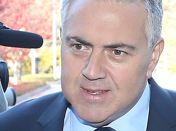 Job ID: PD281466. The Treasurer Joe Hockey walked into the Ministerial Entrance of Parliament House on Budget morning. Pic by: Gary Ramage