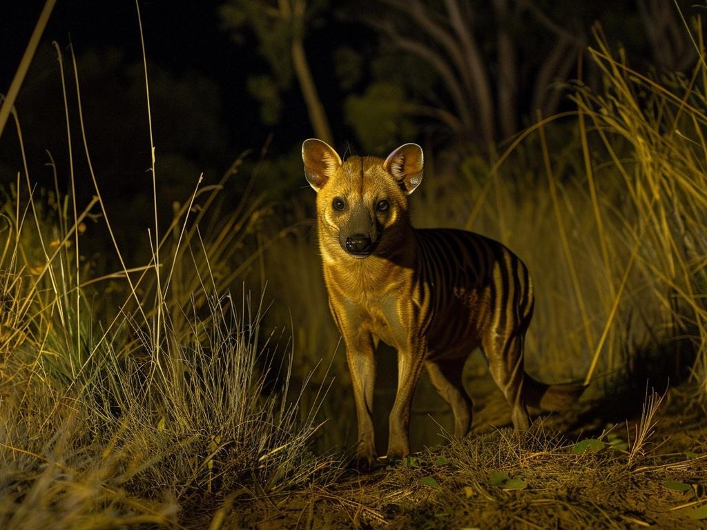 An AI-generated image of a thylacine which could soon be  brought back from extinction by scientists from the US bioscience company Collosal.