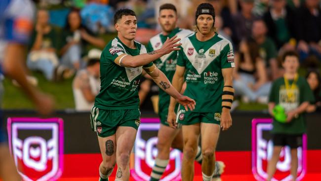 Maroochydore Swans player Jackson Moule in action in the Sunshine Coast rugby league 2022 grand final. Picture: Phil Bradeley