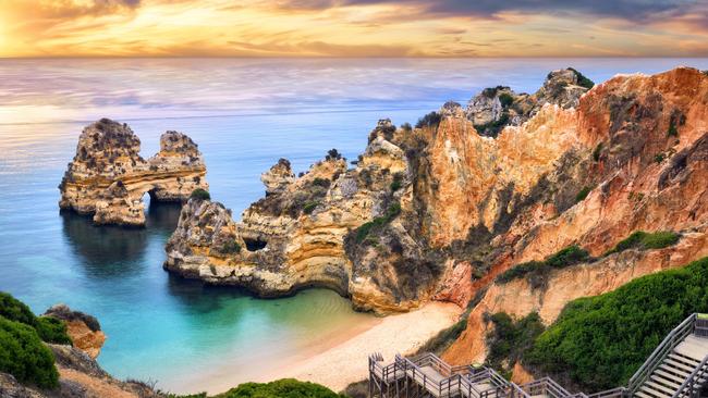 Camilo Beach in Lagos, Portugal.