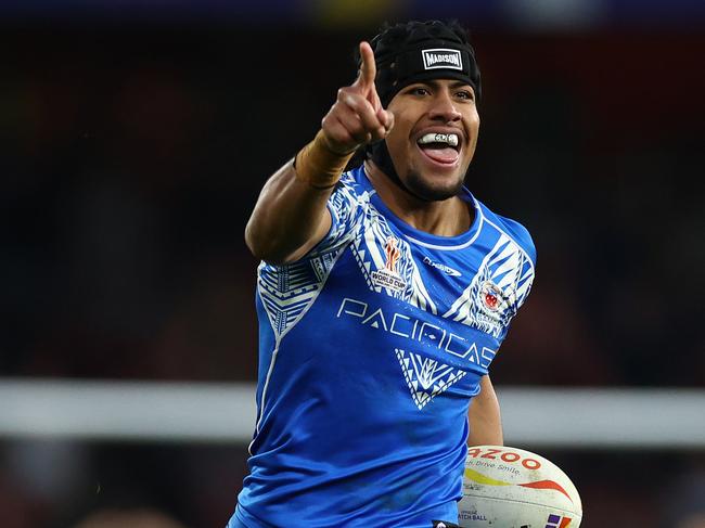 Dally M Centre of the Year Stephen Crichton will play five-eighth for Samoa. Picture: Michael Steele/Getty