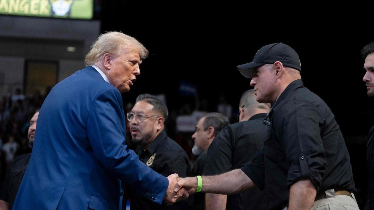 US presidential candidate Donald Trump greets supporters at a rally. Picture: Getty Images