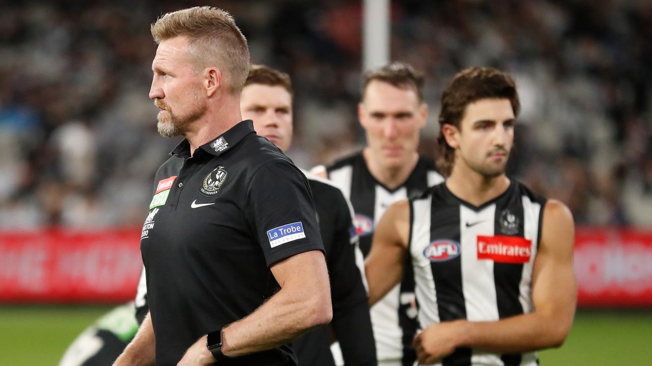 Nathan Buckley’s Collingwood is in disarray. Picture: Michael Willson