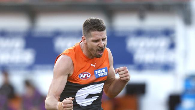 Giants star Jesse Hogan has enjoyed a strong season up forward. Picture: Phil Hillyard