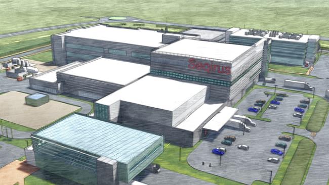 An artist's impression of the new $1bn vaccine manufacturing facility to be built in Australia. Picture: Supplied