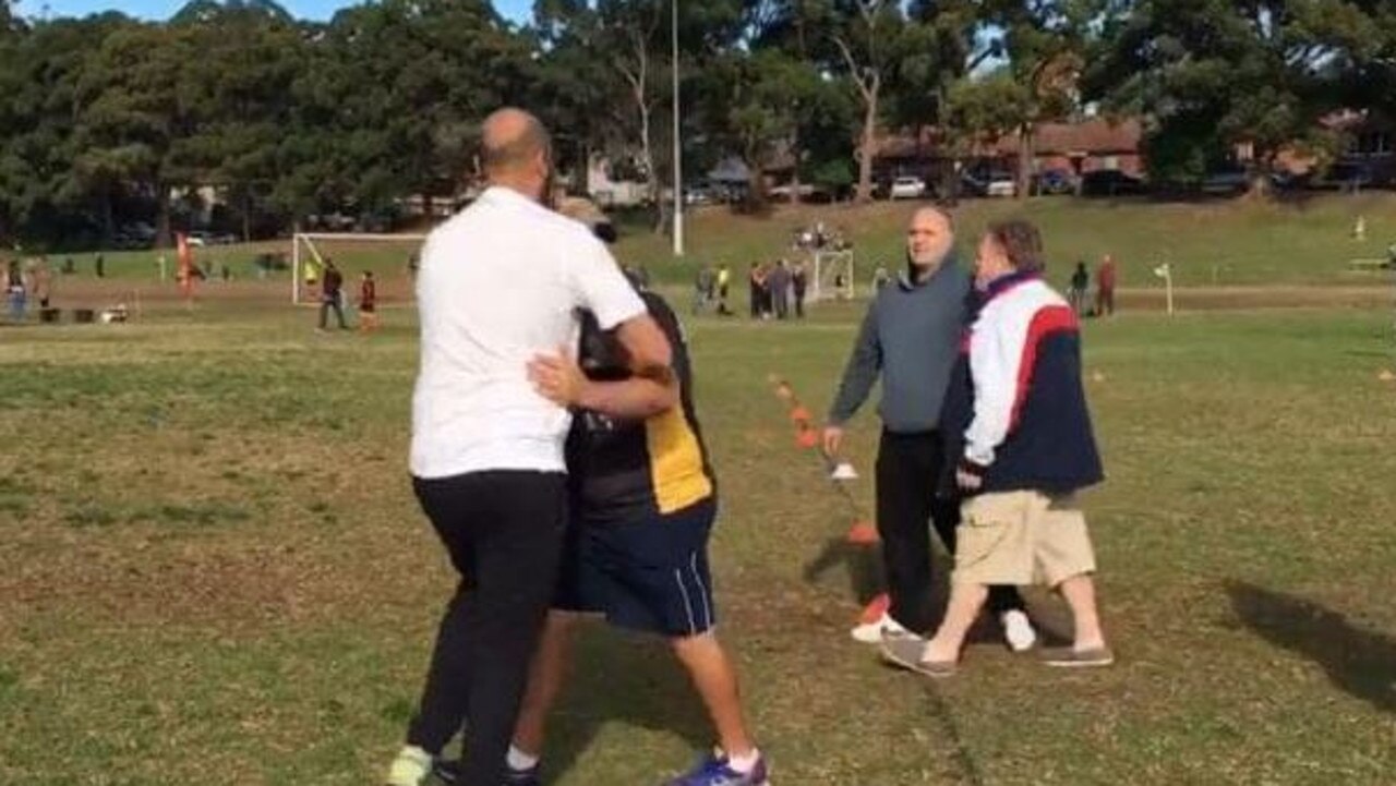 A mass brawl broke out at a under-sevens rugby league game in Sydney last year.