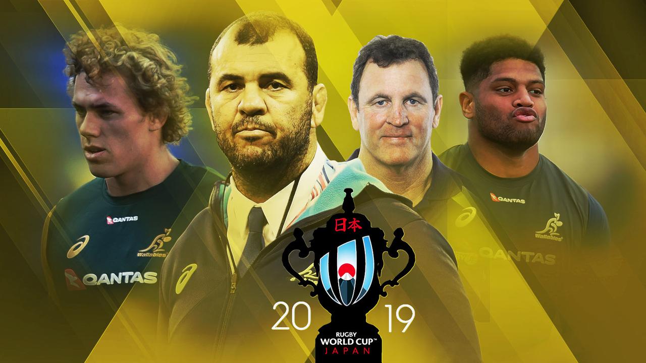 Ned Hanigan, Michael Cheika, Michael O'Connor and Rob Valetini.