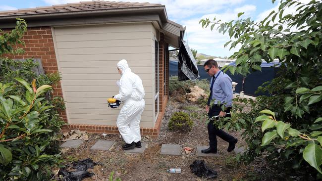 ACT Police Forensics at the scene. Picture: Gary Ramage