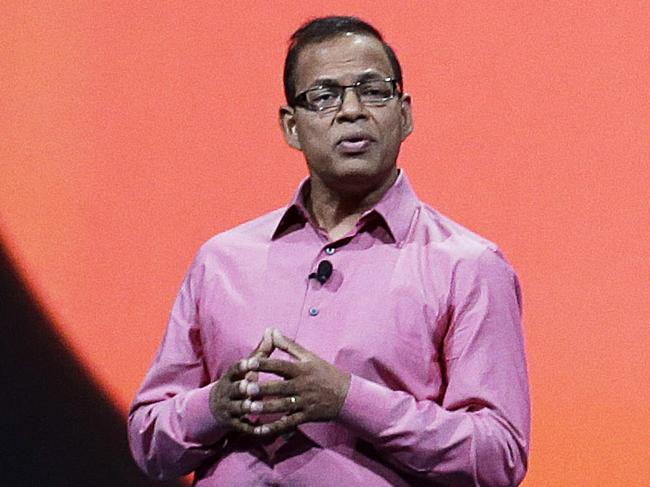 FILE - In this May 15, 2013, file photo, Amit Singhal, senior vice president and software engineer at Google Inc., speaks at Google I/O 2013 in San Francisco. Google paid former search executive Singhal $35 million in an exit package when the exec was reportedly forced to resign after a sexual assault investigation, according to court documents released Monday, March 11, 2019.  (AP Photo/Jeff Chiu, File)