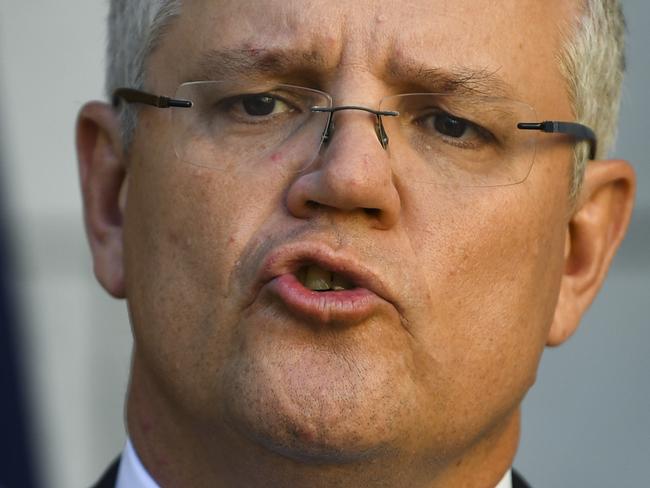 Australian Prime Minister Scott Morrison speaks to the media during a press conference at Parliament House in Canberra, Friday, June 26, 2020. (AAP Image/Lukas Coch) NO ARCHIVING