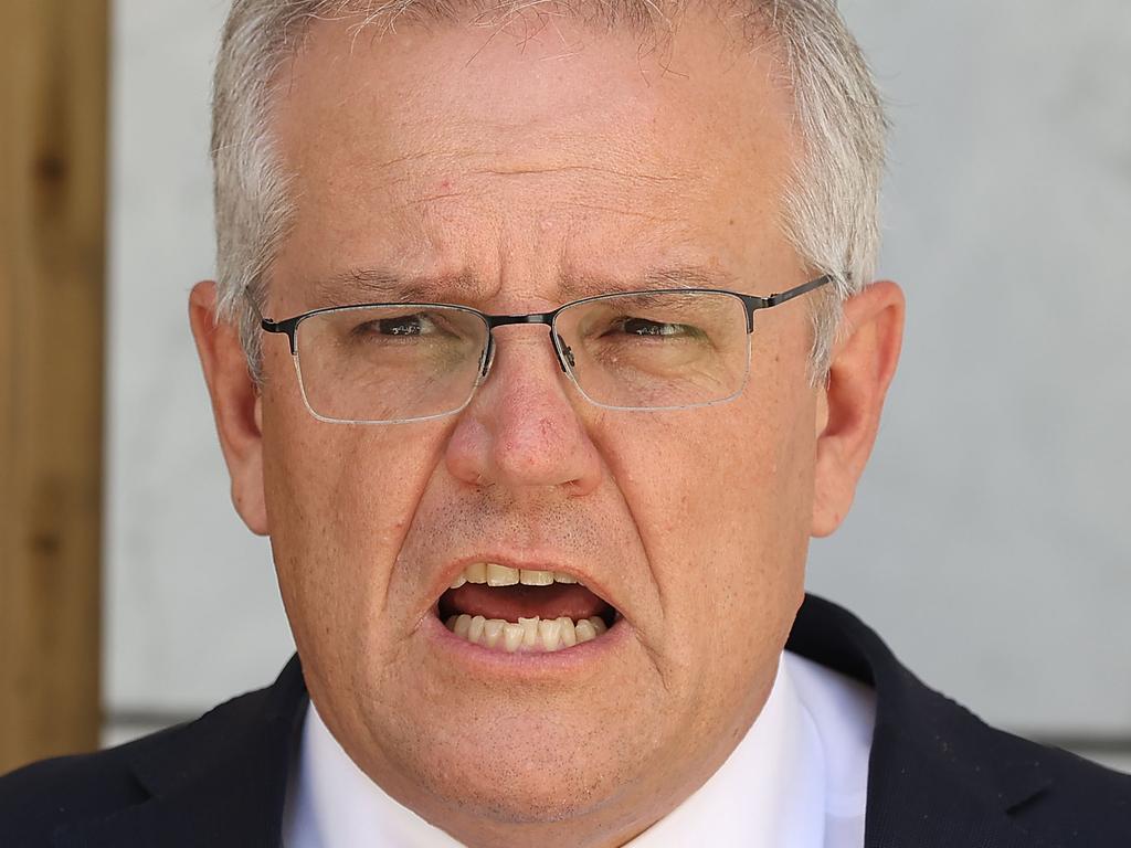 CANBERRA, AUSTRALIA, DECEMBER 22, 2021 - NewsWire Photos; Prime Minister Scott Morrison during a press conference at Parliament House in Canberra. Picture:  NCA NewsWire / Gary Ramage