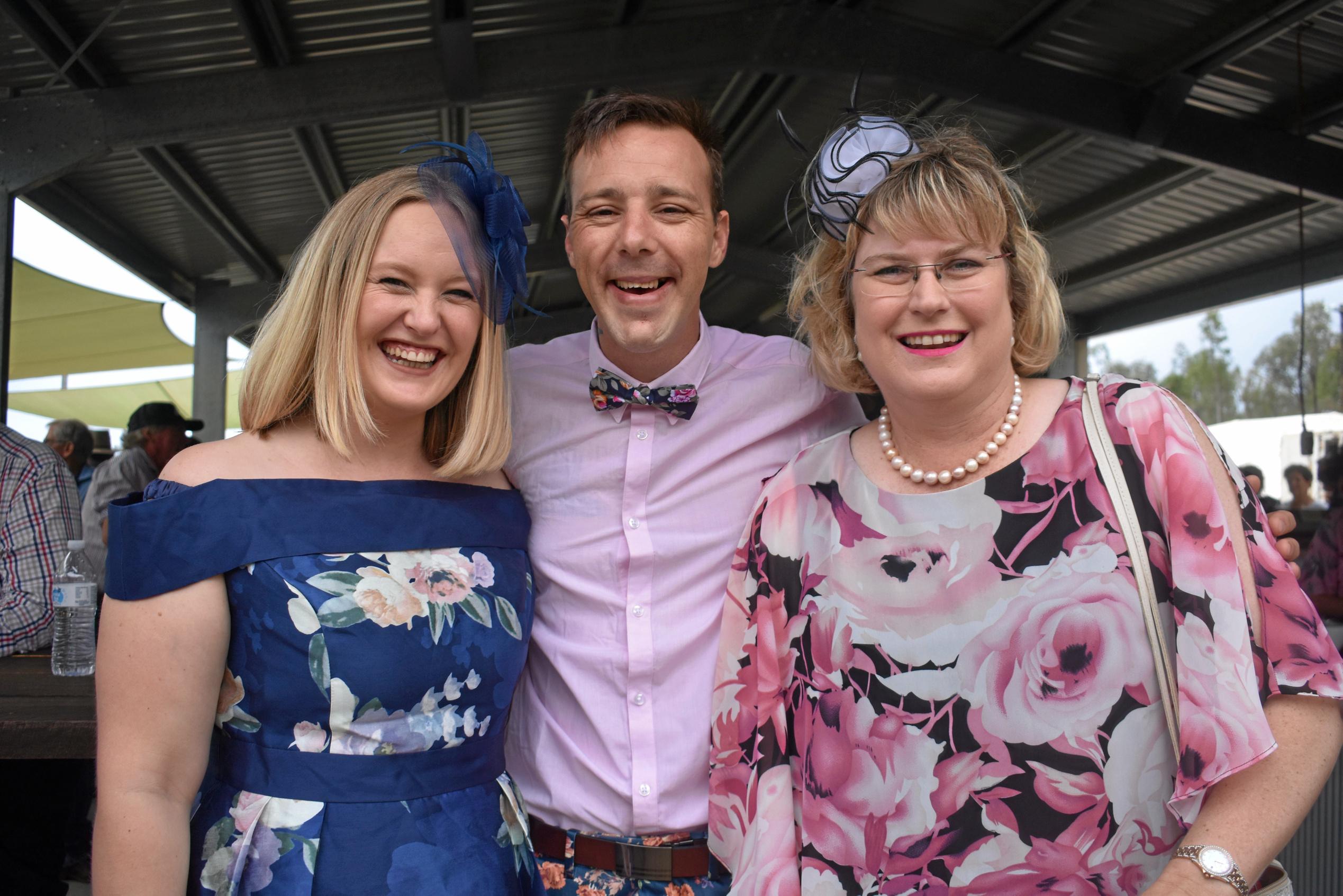 Jessica and Josh Maris with Ann Leahy. Picture: Jorja McDonnell