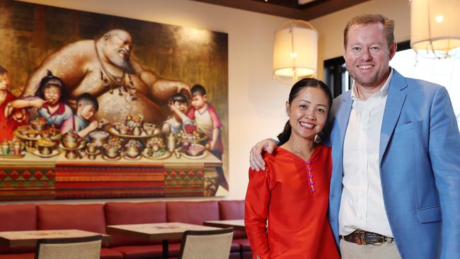 Andrew Park and Wasana at Jumbo Thai in 2022.