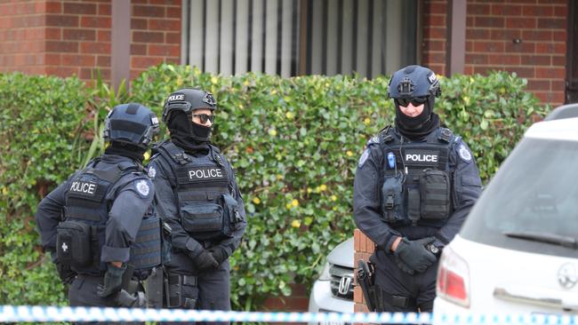 Police launched the raids about 3.30am. Picture: Alex Coppel