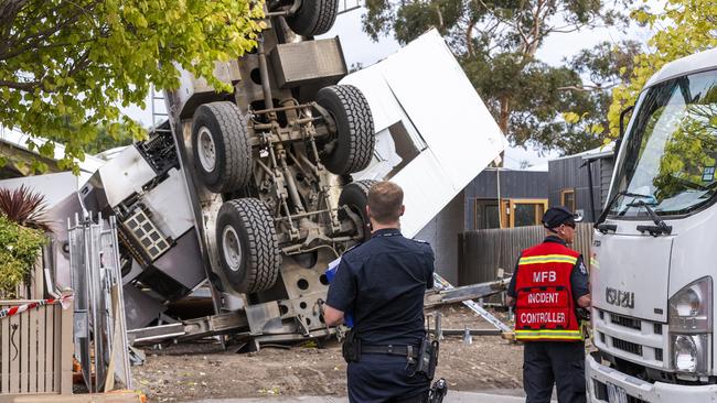 Two men received minor injuries as a result of the collapse. Picture: AAP