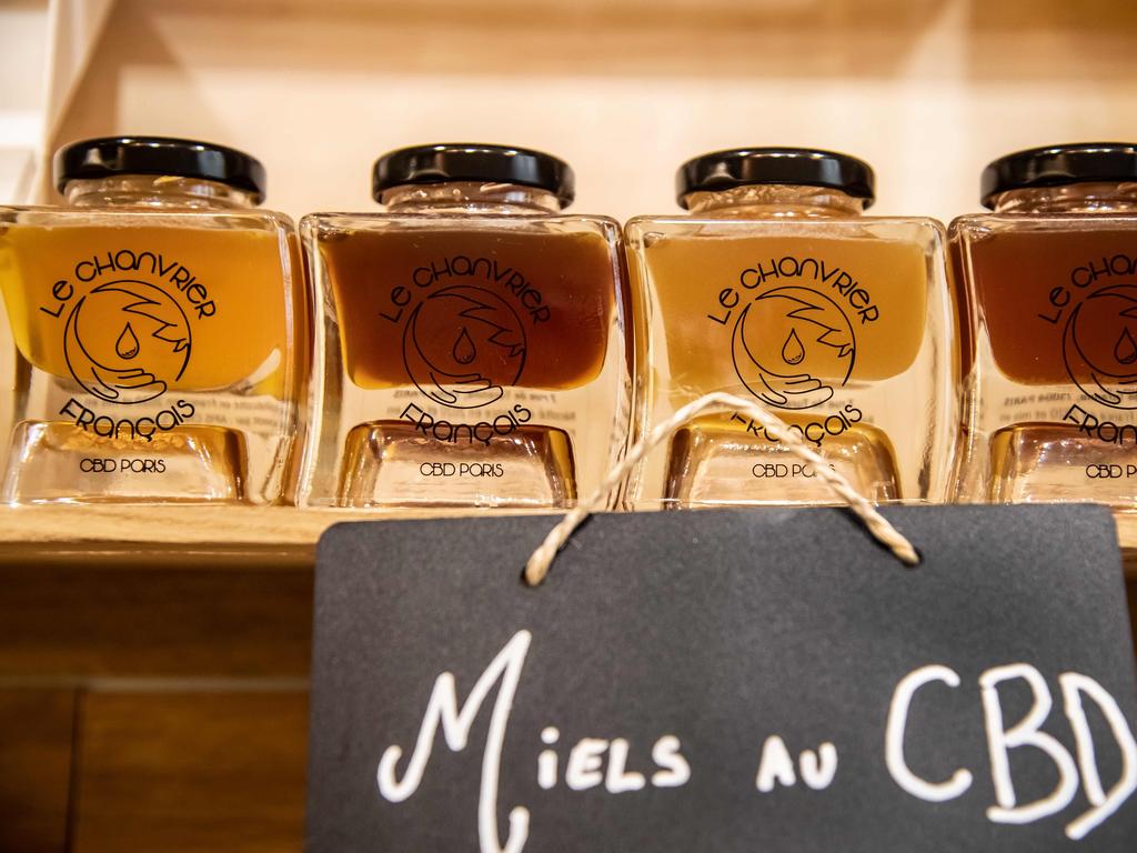 CBD infused honey for sale at a store in France. Picture: Bertrand Guay / AFP