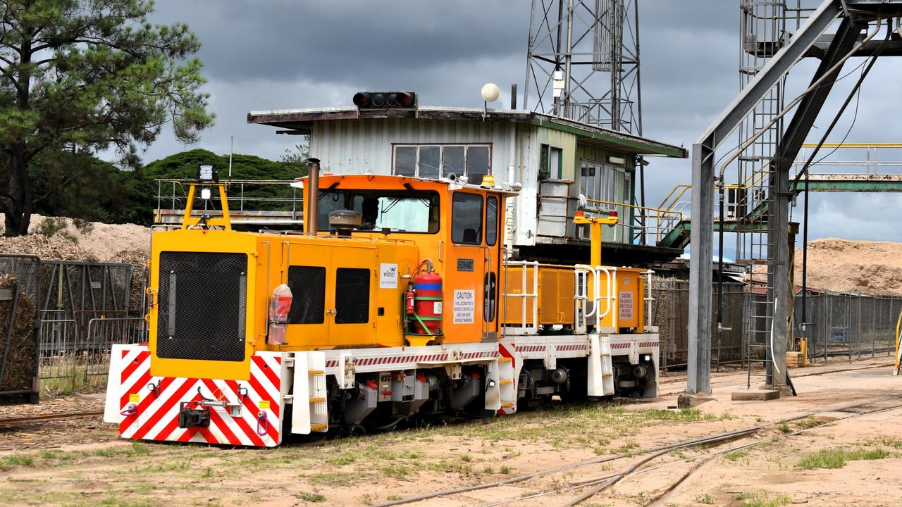 Wilmar Sugar and Renewables’ Leichhardt cane-train at Victoria Mill in the Herbert. Picture: Cameron Bates