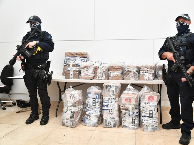 BRISBANE, AUSTRALIA - NewsWire Photos DECEMBER 2 15, 2024:  The AFP has charged 11 men and two juveniles following an investigation into a transnational organised crime syndicate accused of conspiring to import 2.34 tonnes of cocaine into Australia by sea.Picture: NewsWire / John Gass