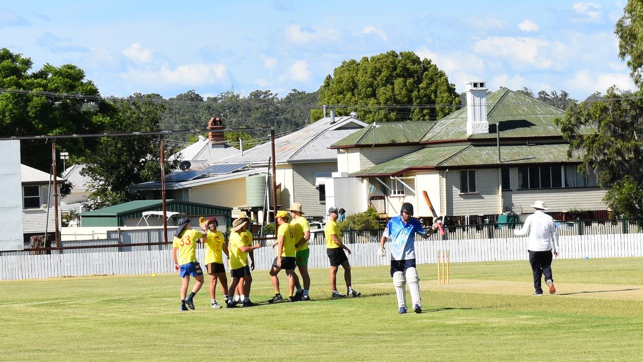 Mitchs-Browns vs Average Joes at Slade Park on the first day of the Warwick Australia Day Cricket Carnival.