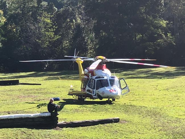 The woman was flown to Royal North Shore Hospital. Picture: supplied.