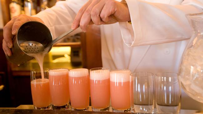 The Bellini aperitif at Harry's Bar in Venice, Italy where it was invented. Picture: Alamy