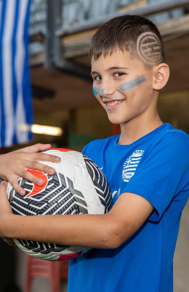 Theo Kouros at the fifth annual GleNTi Cup between Hellenic AC and Darwin Olympic SC, June 3, 2025. Picture: Pema Tamang Pakhrin