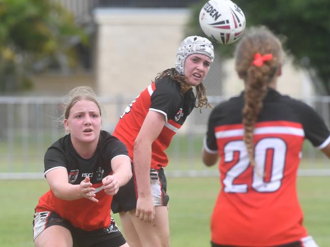 Kirwan State High School hosts St Patrick's College, Mackay, in round 1 of the 2025 Aaron Payne Cup. Senior Girls. Picture: Evan Morgan