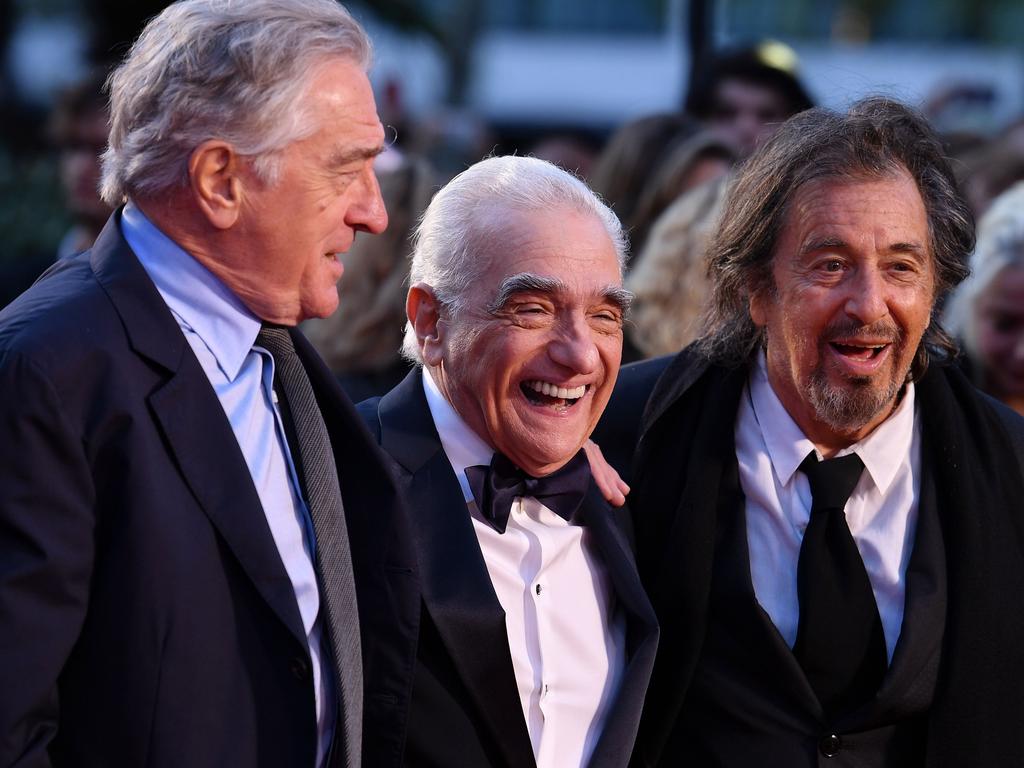 Pacino (right) mingles with Hollywood’s elite Martin Scorsese and Robert De Niro now, but he barely worked in the ‘80s. Picture: Daniel LEAL-OLIVAS / AFP