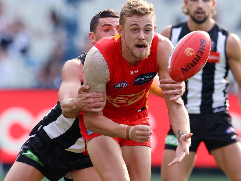 Hugh Greenwood ran fourth in the Gold Coast’s best-and-fairest count in 2020. Pic: Michael Klein